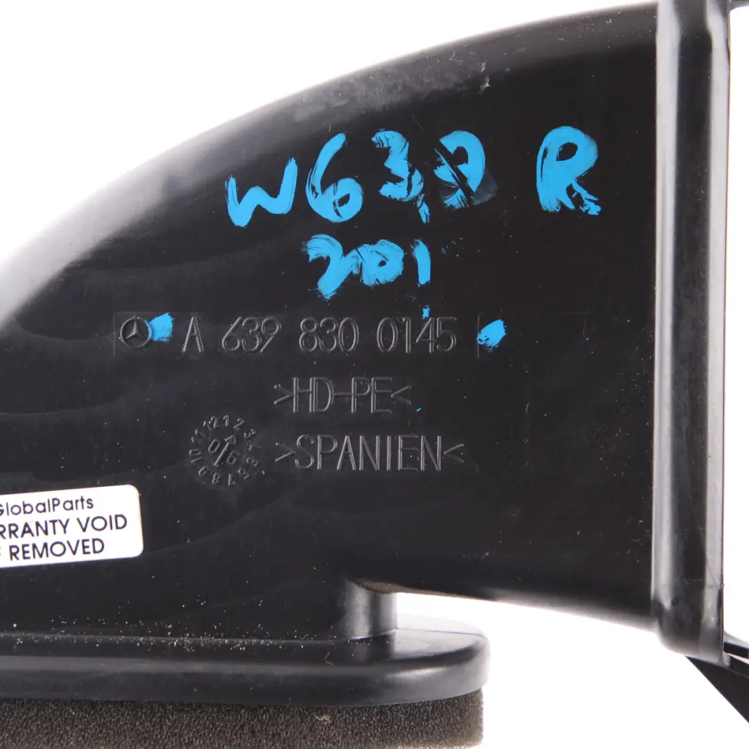 Lüftungskanal Entfrosterblende Rechts für Mercedes Vito Viano W639 mit Teilenummer A6398300145 Mercedes Vito Viano W639 Lüftungskanal Entfrosterblende Rechts - SKU A6398300145 - Teilenummer A6398300145