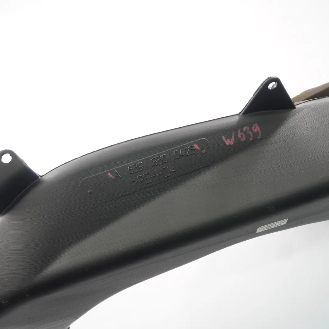 Mercedes Vito W639 Air Conditioning Duct Channel Tube Rear Left N/S - SKU A6398300423 - Part number A6398300423