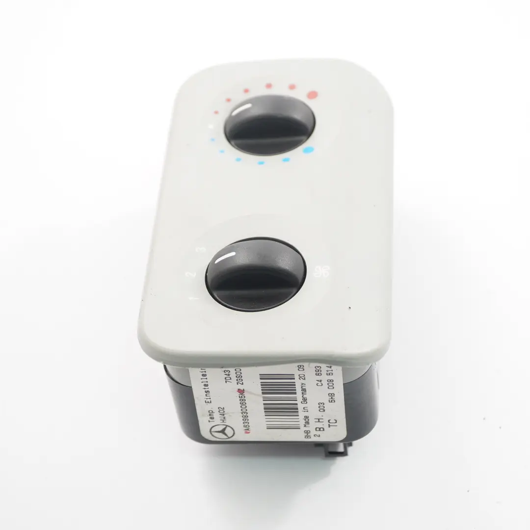 Climate Control Switch Panel Air Con Unit to Mercedes Vito W639 Rear with Part number A6398300685 Mercedes Vito W639 Rear Climate Control Switch Panel Air Con Unit - SKU A6398300685 - Part number A6398300685