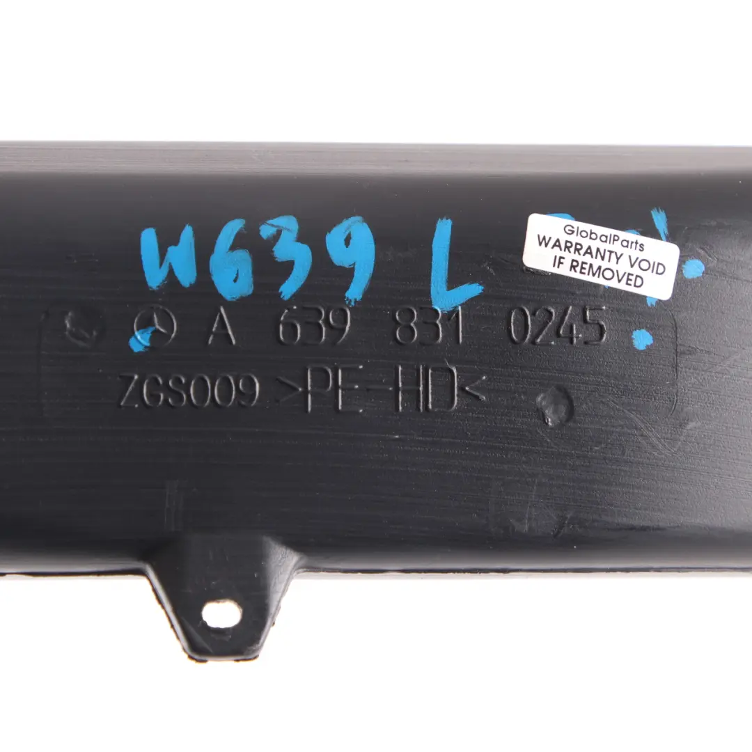Mercedes Vito W639 Condotto aria Canale sfiato flessibile sinistro - SKU A6398310245 - Numero di parte A6398310245