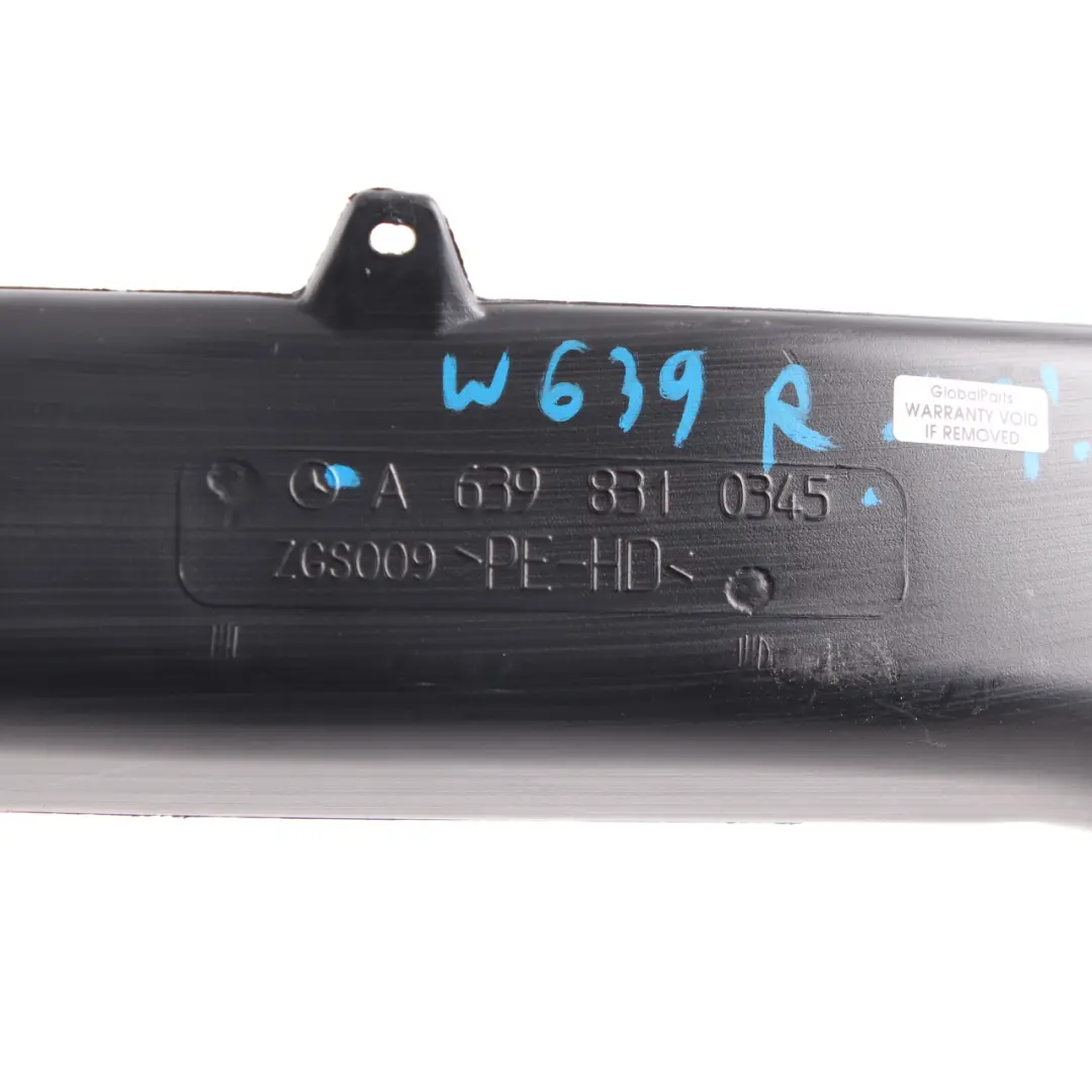 duct Air Channel Vent Hose Pipe Right O/S to Mercedes Vito W639 Air with Part number A6398310345 Mercedes Vito W639 Air duct Air Channel Vent Hose Pipe Right O/S - SKU A6398310345 - Part number A6398310345