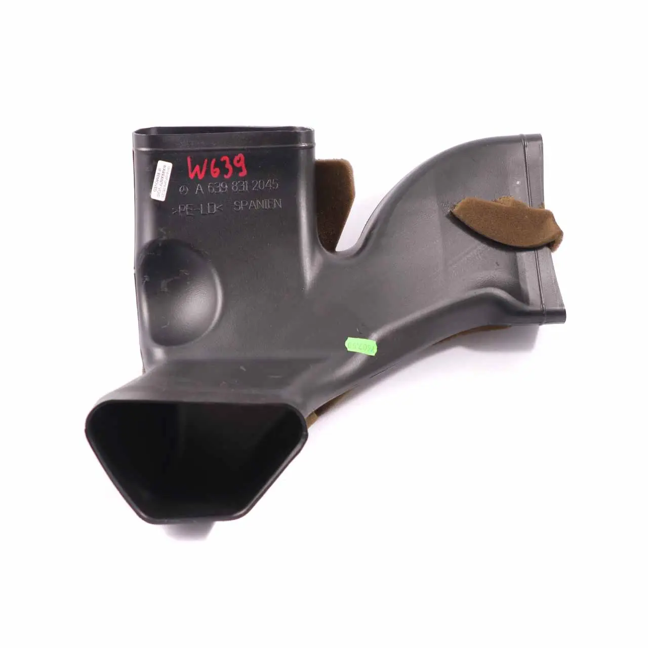 Mercedes W639 Aria condizionata Condotto d'aria Tubo posteriore A6398312045