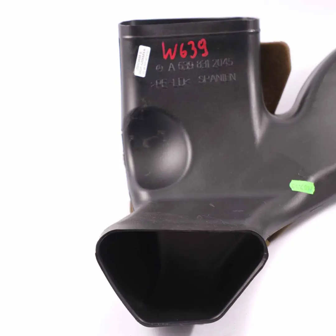 Conduit d'air Tube canalisation arrière pour Mercedes Vito Viano W639 à propos du numéro de pièce A6398312045 Mercedes Vito Viano W639 Conduit d'air Tube canalisation arrière - SKU A6398312045 - Numéro de pièce A6398312045