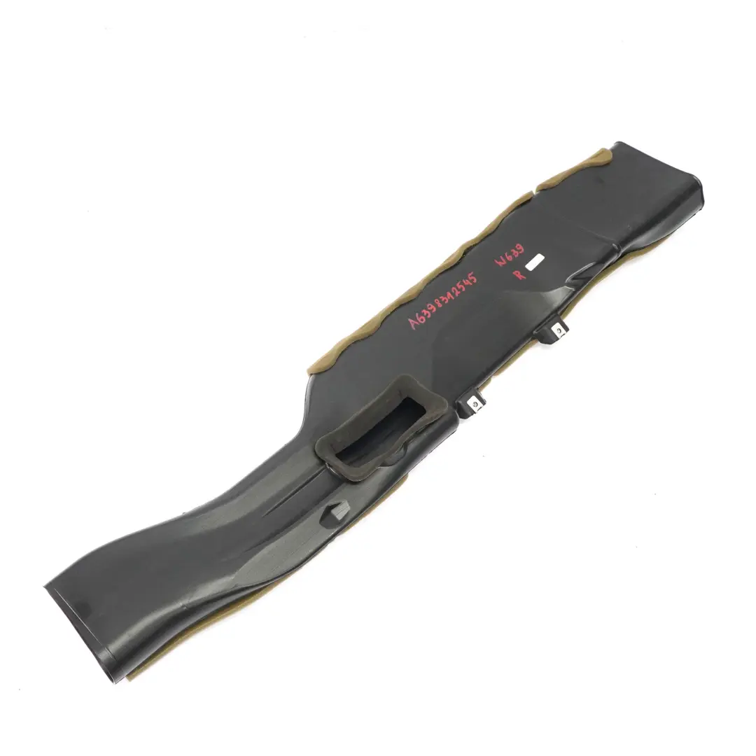 Roof Air Duct Mercedes W639 Pop-up Roof Rear Right O/S Air Channel to  with Part number A6398312545  Roof Air Duct Mercedes W639 Pop-up Roof Rear Right O/S Air Channel - SKU A6398312545 - Part number A6398312545