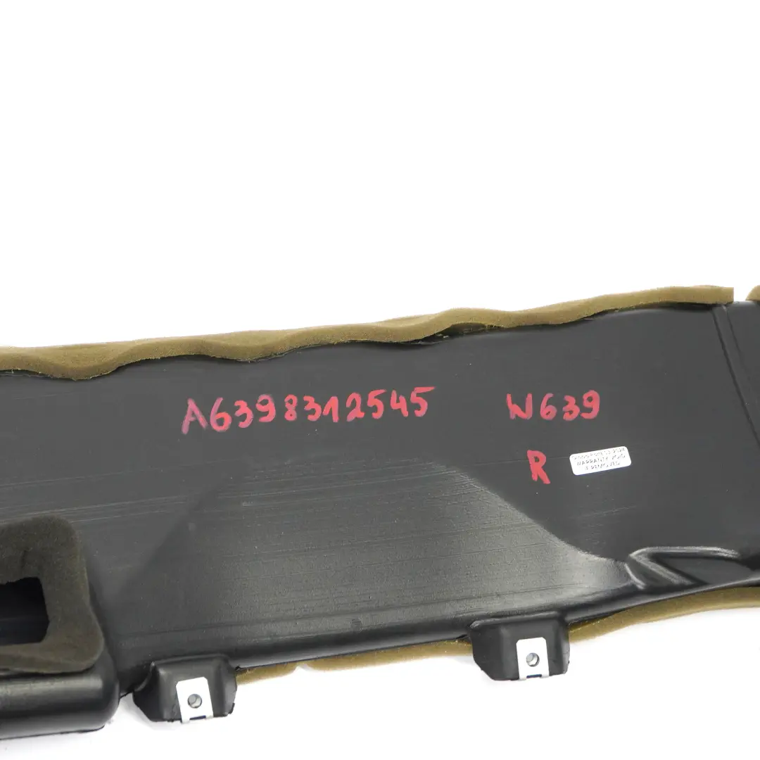  Dachluftkanal Mercedes W639 Aufstelldach Luftkanal hinten rechts - SKU A6398312545 - Teilenummer A6398312545