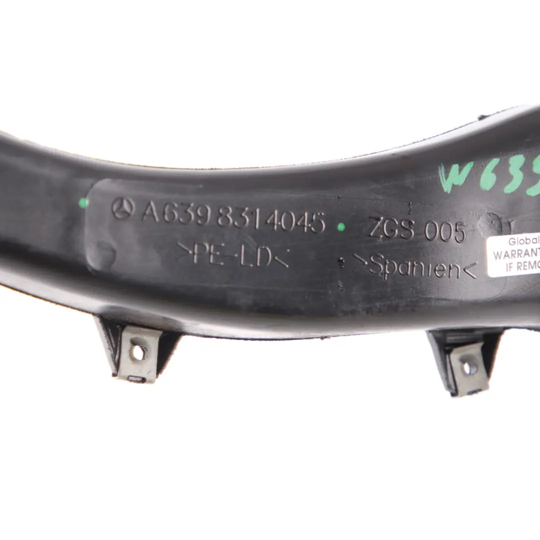 Mercedes Vito W639 Air Intake Duct Hipe Right Channel - SKU A6398314045 - Numéro de pièce A6398314045