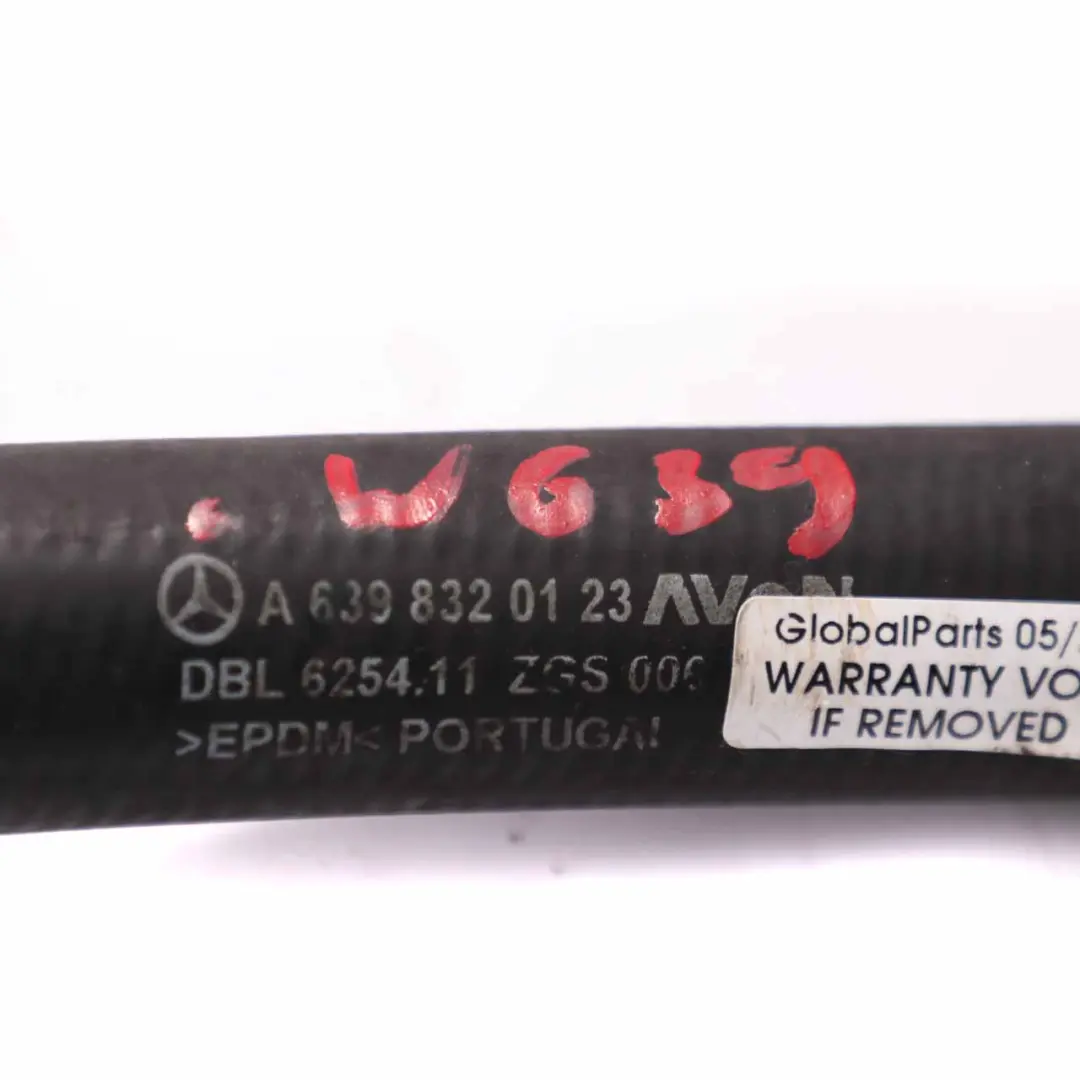 tubo acqua riscaldatore raffreddamento linea tubo per Mercedes Vito W639 con numero di parte A6398320123 Mercedes Vito W639 tubo acqua riscaldatore raffreddamento linea tubo - SKU A6398320123 - Numero di parte A6398320123