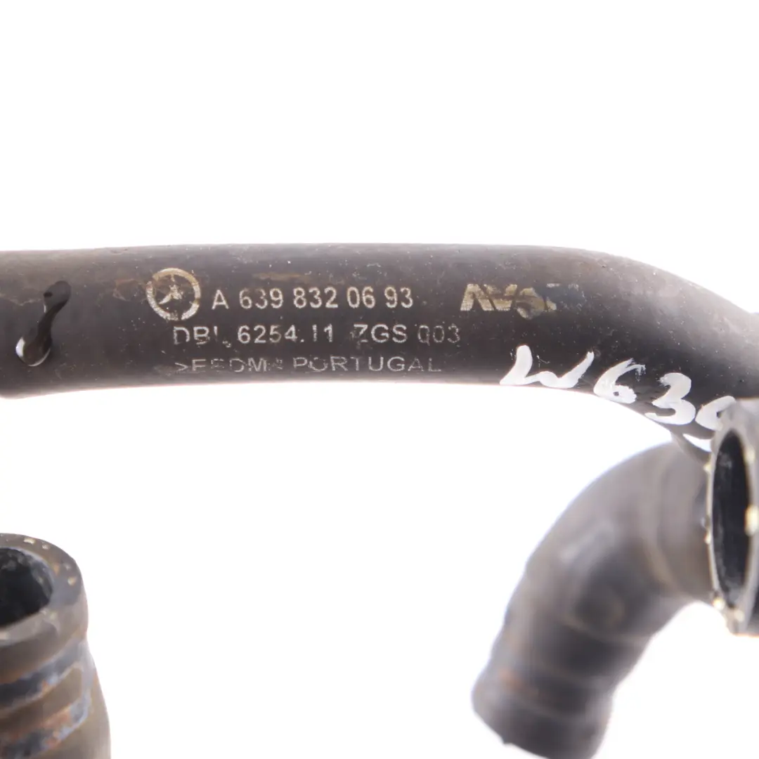 Heater Hose Mercedes Vito W639 OM646 Water Coolant Return Pipe to with Part number A6398320693 Heater Hose Mercedes Vito W639 OM646 Water Coolant Return Pipe - SKU A6398320693 - Part number A6398320693