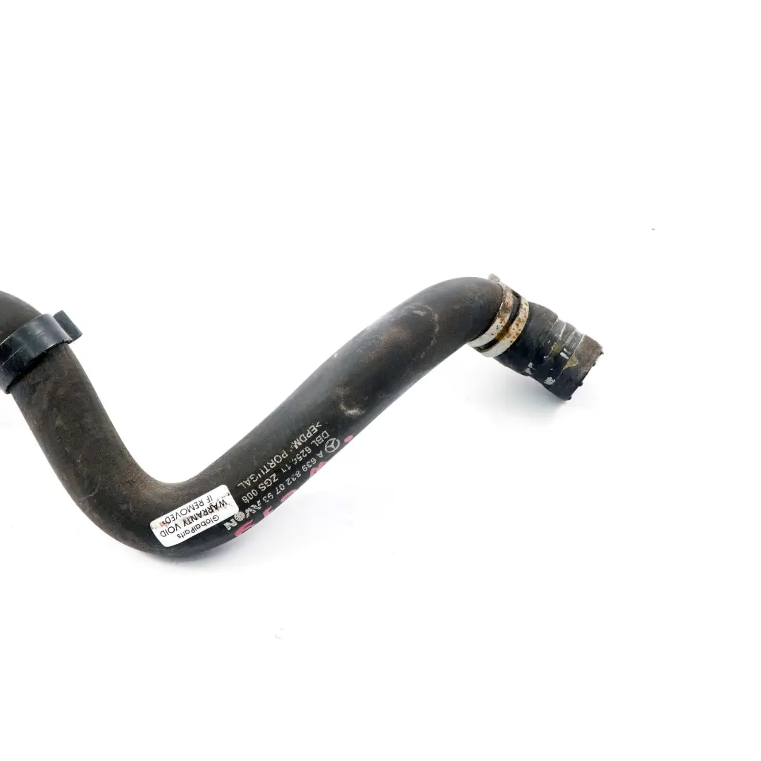OM646 Tubo Retorno Agua Refrigerante Manguera Calentador para Mercedes Vito W639 con número de pieza A6398320793 Mercedes Vito W639 OM646 Tubo Retorno Agua Refrigerante Manguera Calentador - SKU A6398320793 - Número de pieza A6398320793