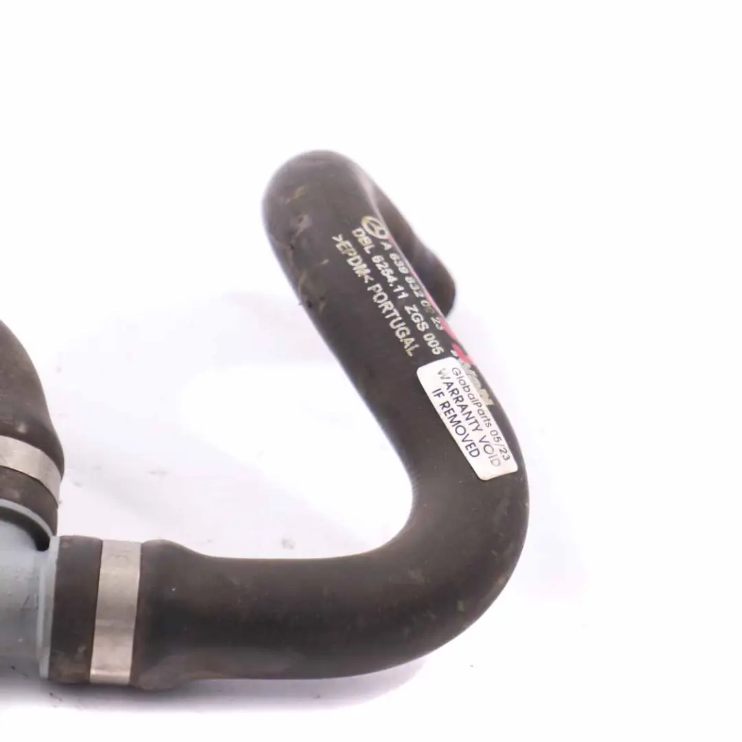 OM646 Heat Exchanger Water Coolant Hose Pipe Line to Mercedes Vito W639 with Part number A6398320923 Mercedes Vito W639 OM646 Heat Exchanger Water Coolant Hose Pipe Line - SKU A6398320923 - Part number A6398320923
