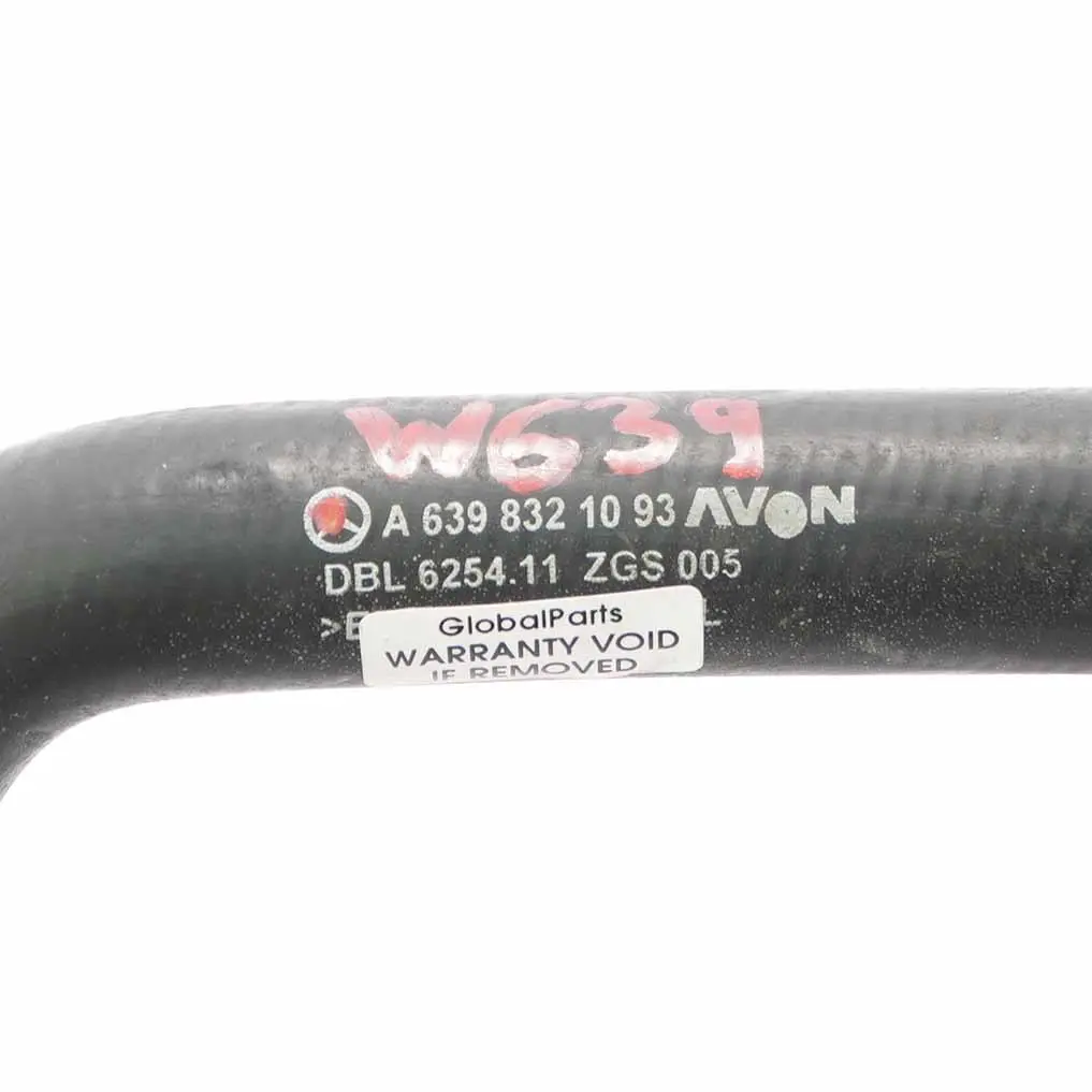OM646 Liquide refroidissement Tuyau Tuyau d'eau Line pour Mercedes W639 à propos du numéro de pièce A6398321093 Mercedes W639 OM646 Liquide refroidissement Tuyau Tuyau d'eau Line - SKU A6398321093 - Numéro de pièce A6398321093