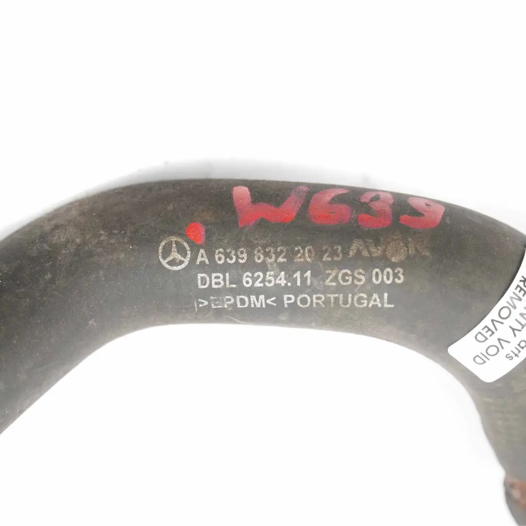 OM646 Tubo acqua refrigerante Linea raffreddamento per Mercedes Vito Viano W639 con numero di parte A6398322023 Mercedes Vito Viano W639 OM646 Tubo acqua refrigerante Linea raffreddamento - SKU A6398322023 - Numero di parte A6398322023