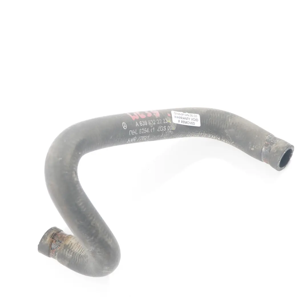 Tubo dell'acqua linea di raffreddamento per Mercedes Vito Viano W639 con numero di parte A6398322223 Mercedes Vito Viano W639 Tubo dell'acqua linea di raffreddamento - SKU A6398322223 - Numero di parte A6398322223