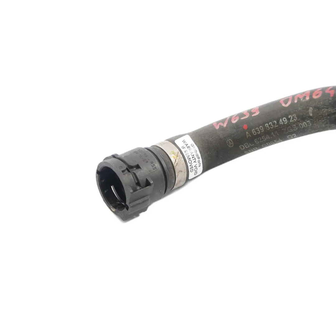 Mercedes Vito W639 Radiatore Tubo Liquido Motore - SKU A6398324923 - Numero di parte A6398324923