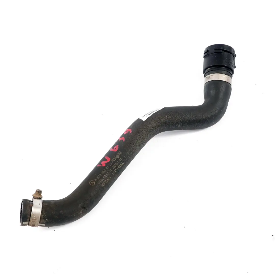 Mercedes Vito W639 Heat Exchanger Water Coolant Hose Pipe Line - SKU A6398328123 - Part number A6398328123