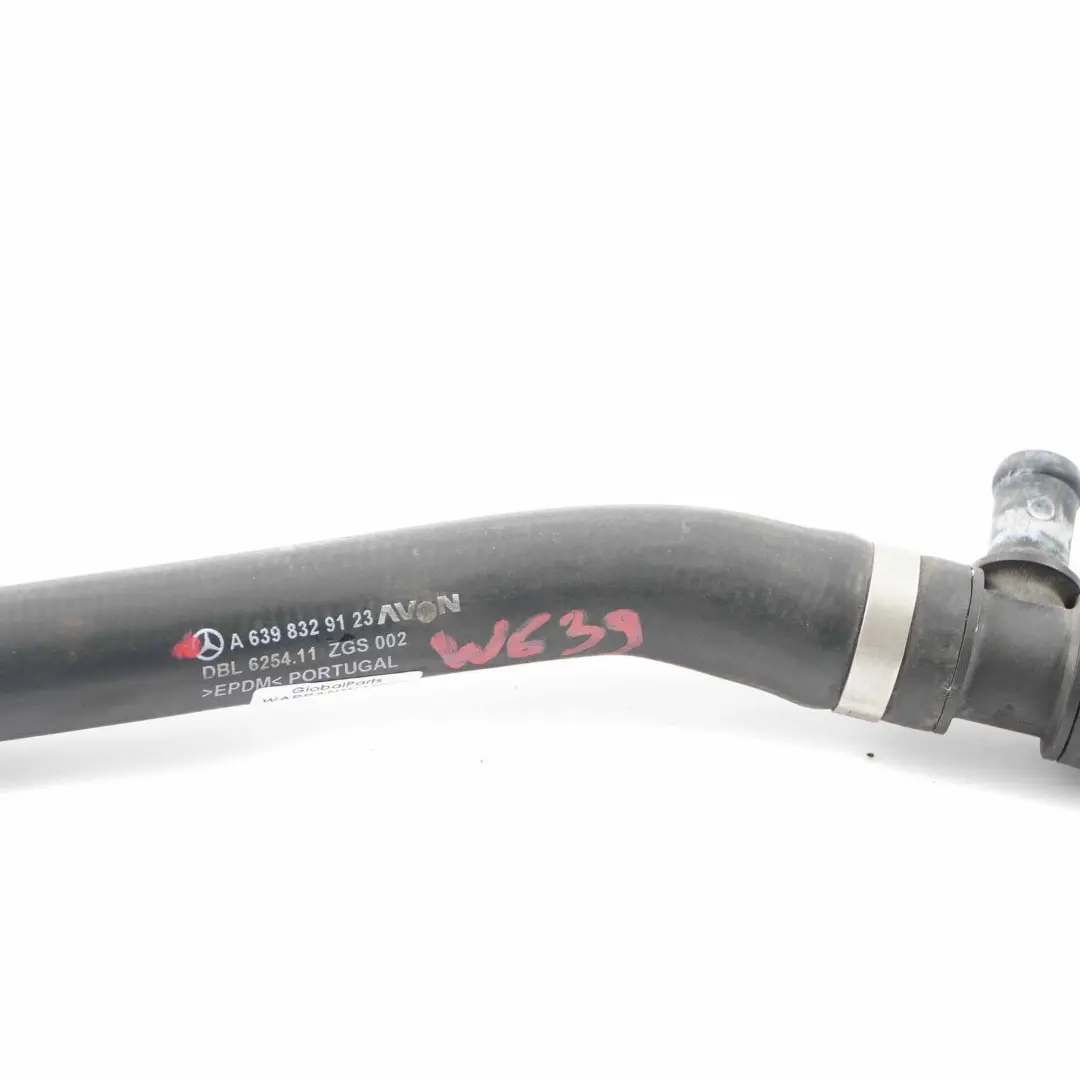 OM646 Liquide refroidissement Tuyau Chauffage d'eau Mercedes Vito Viano W639 - SKU A6398329123 - Numéro de pièce A6398329123