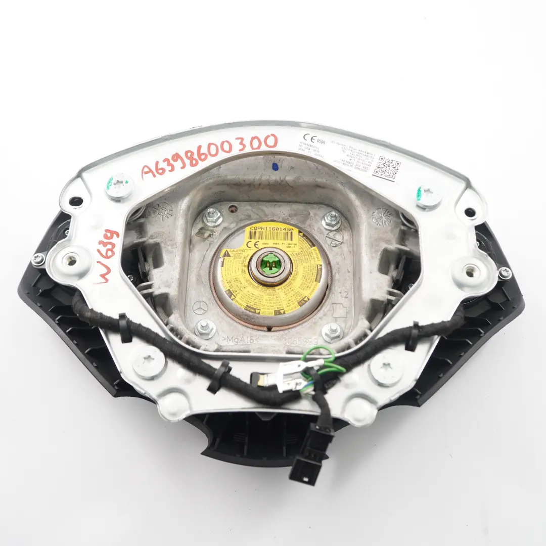 Mercedes Vito W639 Steering Wheel Air Module Driver's Side Black - SKU A6398600300 - Part number A6398600300