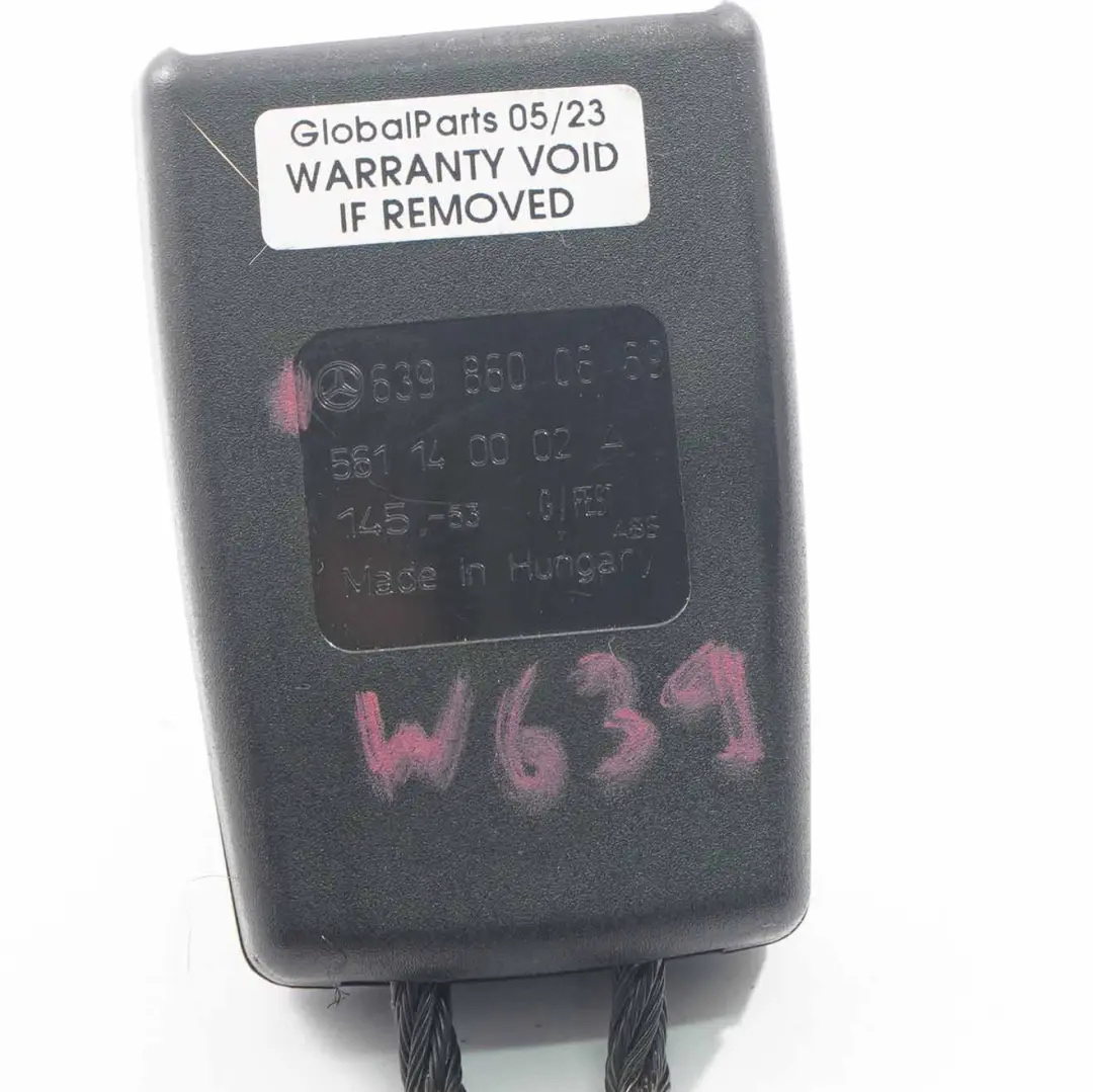 Mercedes Vito W639 Seat Buckle Tensioner Belt Rear Left Right N/O/S - SKU A6398600669 - Part number A6398600669