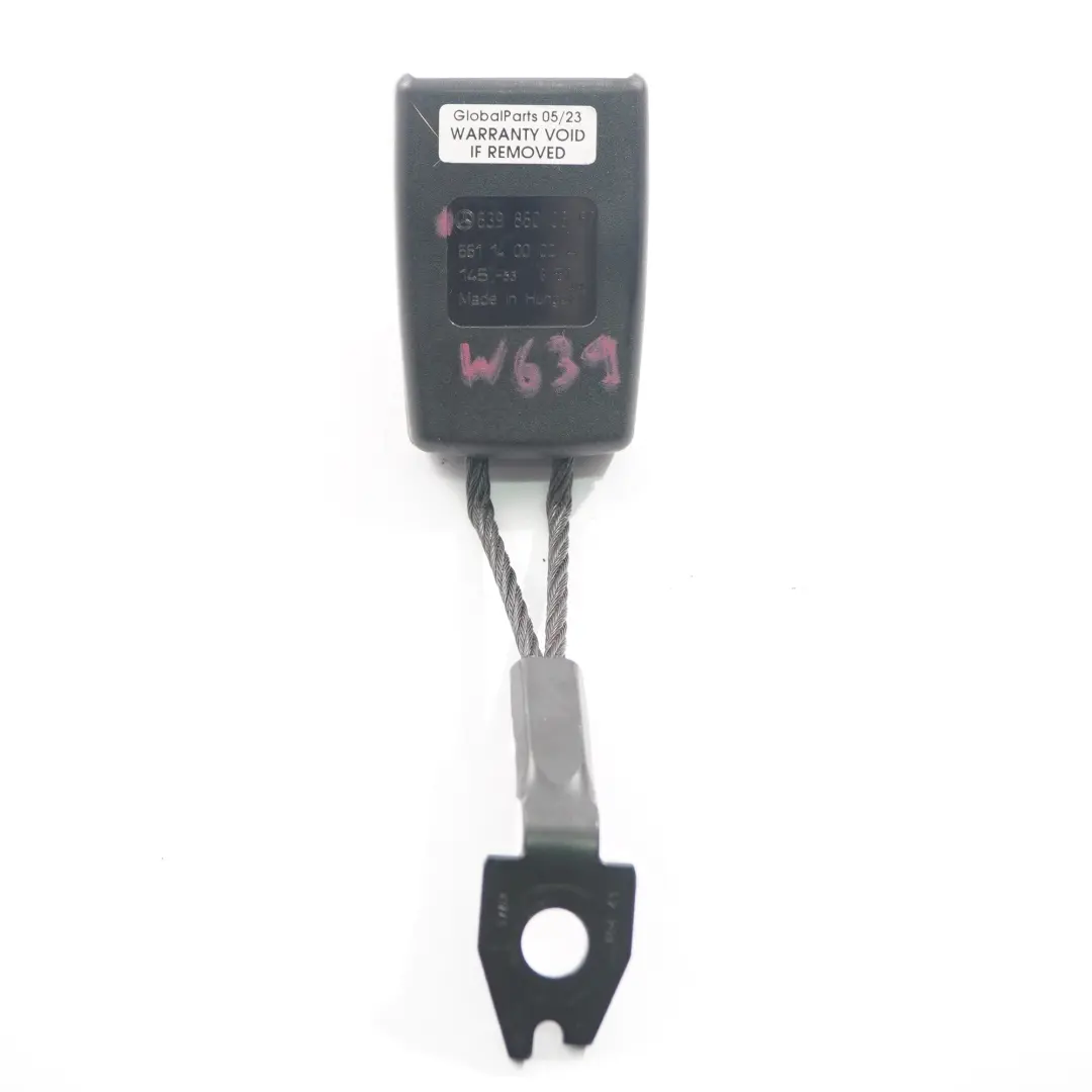 Mercedes Vito W639 Seat Buckle Tensioner Belt Rear Left Right N/O/S - SKU A6398600669 - Part number A6398600669