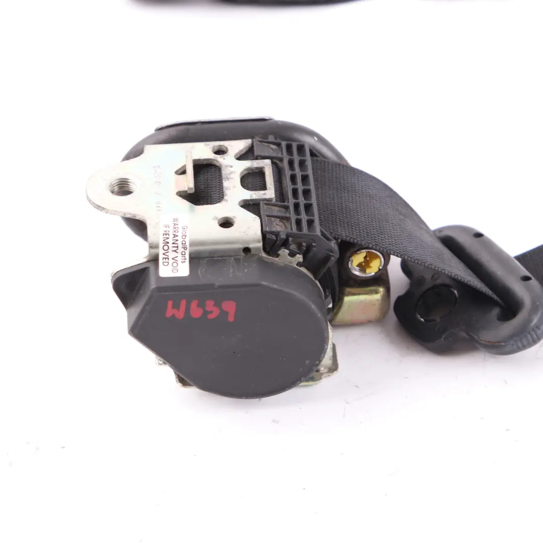 Cinturon De seguridad delantero derecho Negro para Mercedes Vito W639 con número de pieza A6398603785 Mercedes Vito W639 Cinturon De seguridad delantero derecho Negro - SKU A6398603785 - Número de pieza A6398603785