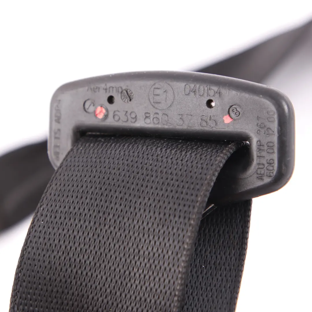 Belt Safety Front Right O/S Black to Mercedes Vito W639 Seat with Part number A6398603785 Mercedes Vito W639 Seat Belt Safety Front Right O/S Black - SKU A6398603785 - Part number A6398603785