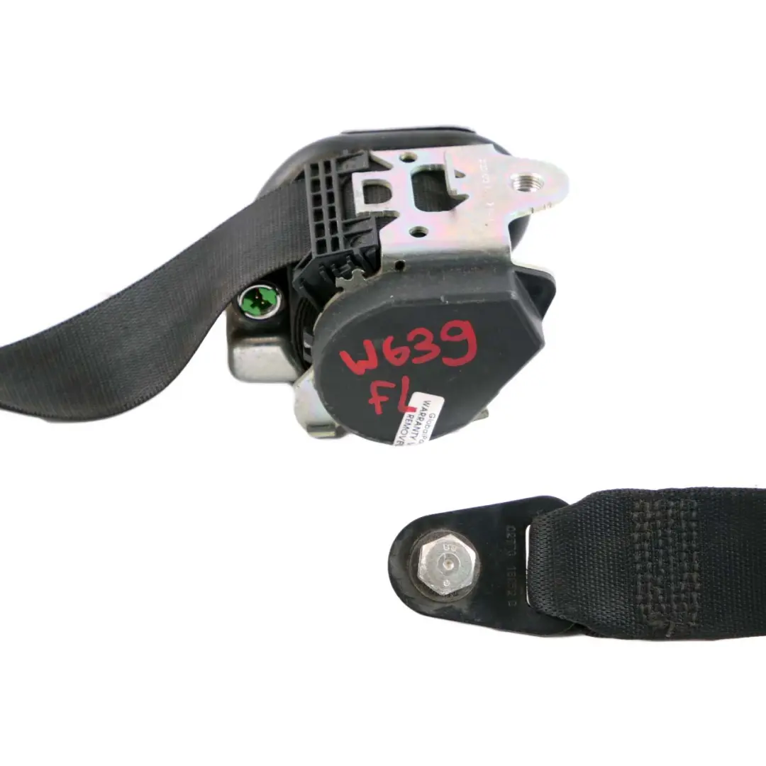 Cinturon de Seguridad Delantero Izquierdo Negro para Mercedes Vito W639 con número de pieza A6398603885 Mercedes Vito W639 Cinturon de Seguridad Delantero Izquierdo Negro - SKU A6398603885 - Número de pieza A6398603885