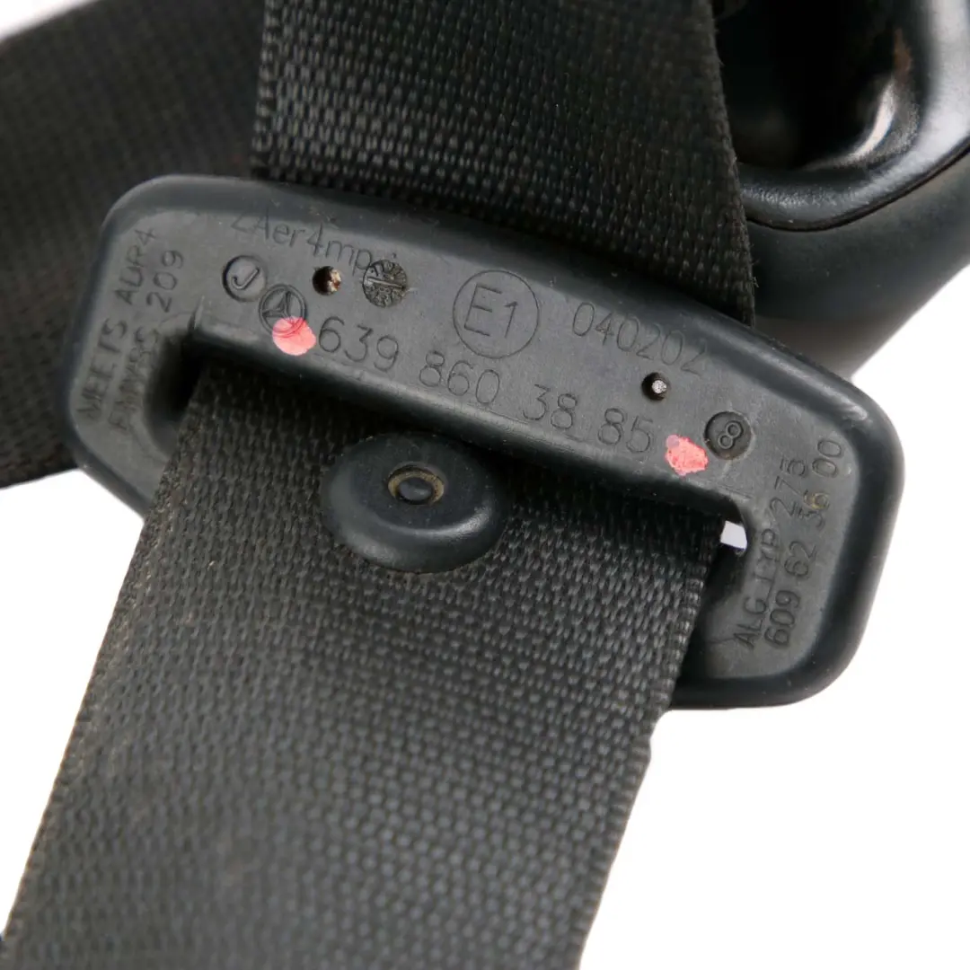 Mercedes Vito W639 Seat Belt Safety Front Left N/S Black - SKU A6398603885 - Part number A6398603885