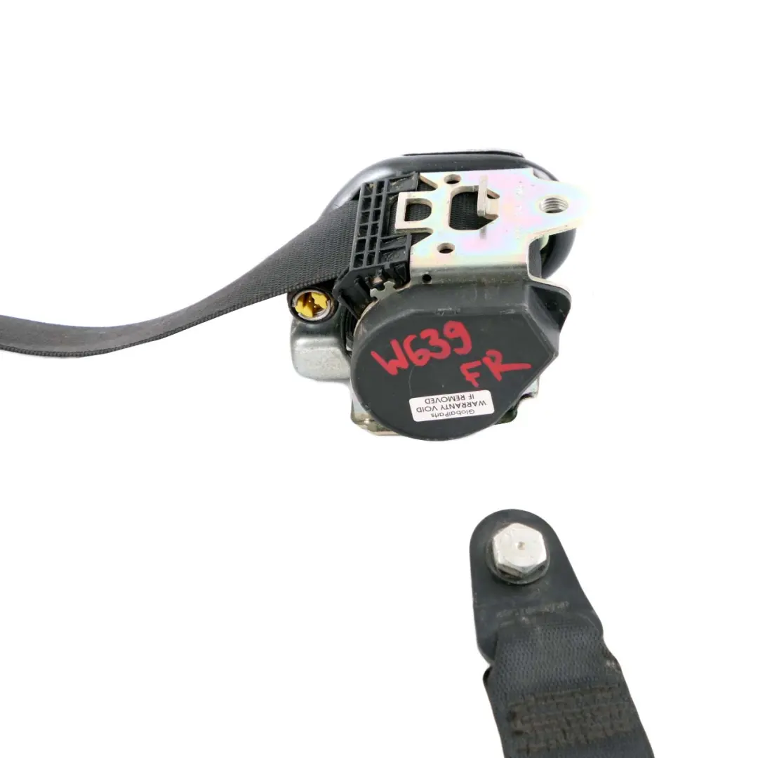 Front Seat Belt Right O/S Black to Mercedes Vito W639 with Part number A6398603985 Mercedes Vito W639 Front Seat Belt Right O/S Black - SKU A6398603985 - Part number A6398603985