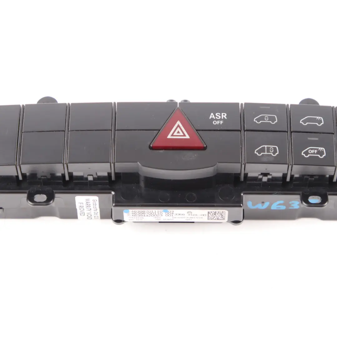 Mercedes Vito W639 Panel de Interruptores Salpicadero Advertencia Peligro ASR - SKU A6398701110 - Número de pieza A6398701110