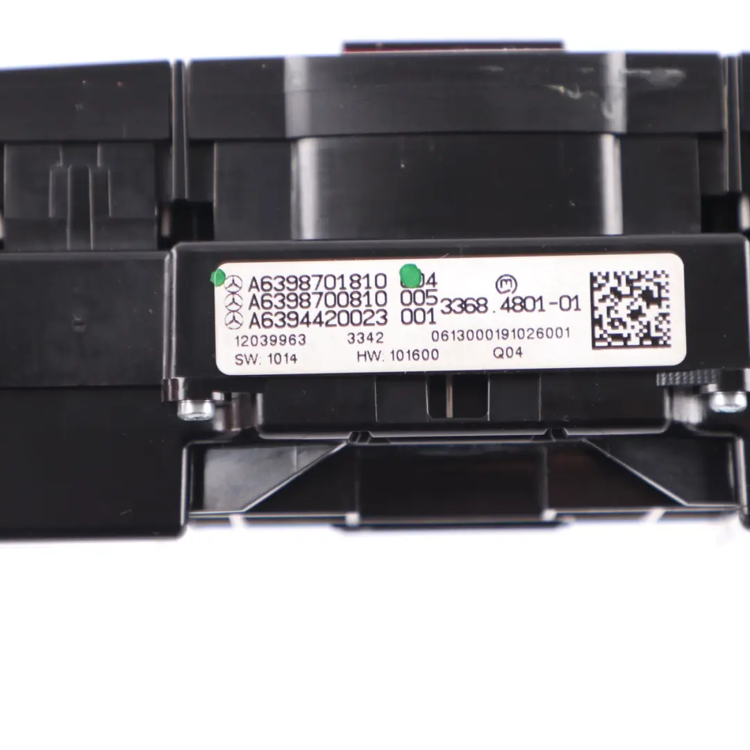 Switch Control Panel Hazard ASR Heated Seat Button to Mercedes W639 with Part number A6398701810 Mercedes W639 Switch Control Panel Hazard ASR Heated Seat Button - SKU A6398701810 - Part number A6398701810