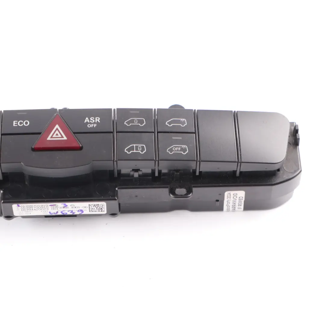 Mercedes Vito W639 Panel Przełącznik Świateł Awaryjnych ASR - SKU A6398701910-3 - Numer Części A6398701910