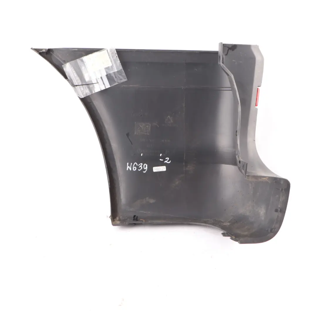 Bumper Trim Right O/S Side Corner Cover to Mercedes Vito W639 Rear with Part number A6398801371 Mercedes Vito W639 Rear Bumper Trim Right O/S Side Corner Cover - SKU A6398801371-2 - Part number A6398801371