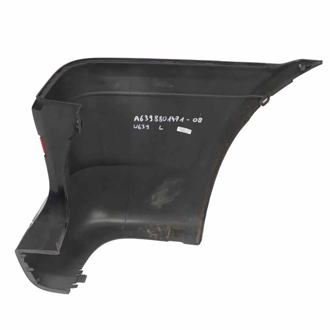 Mercedes Vito W639 Rear Bumper Left N/S Side Corner Trim Obsidian Black - 197 - SKU A6398801471-OB - Part number A6398801471