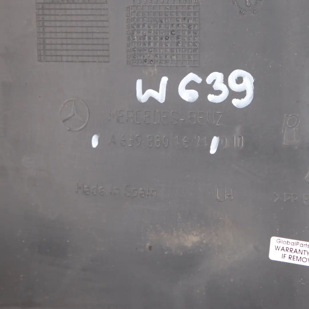 Mercedes Vito W639 Rear Bumper Left N/S Side Corner Trim Panel - SKU A6398801671 - Part number A6398801671