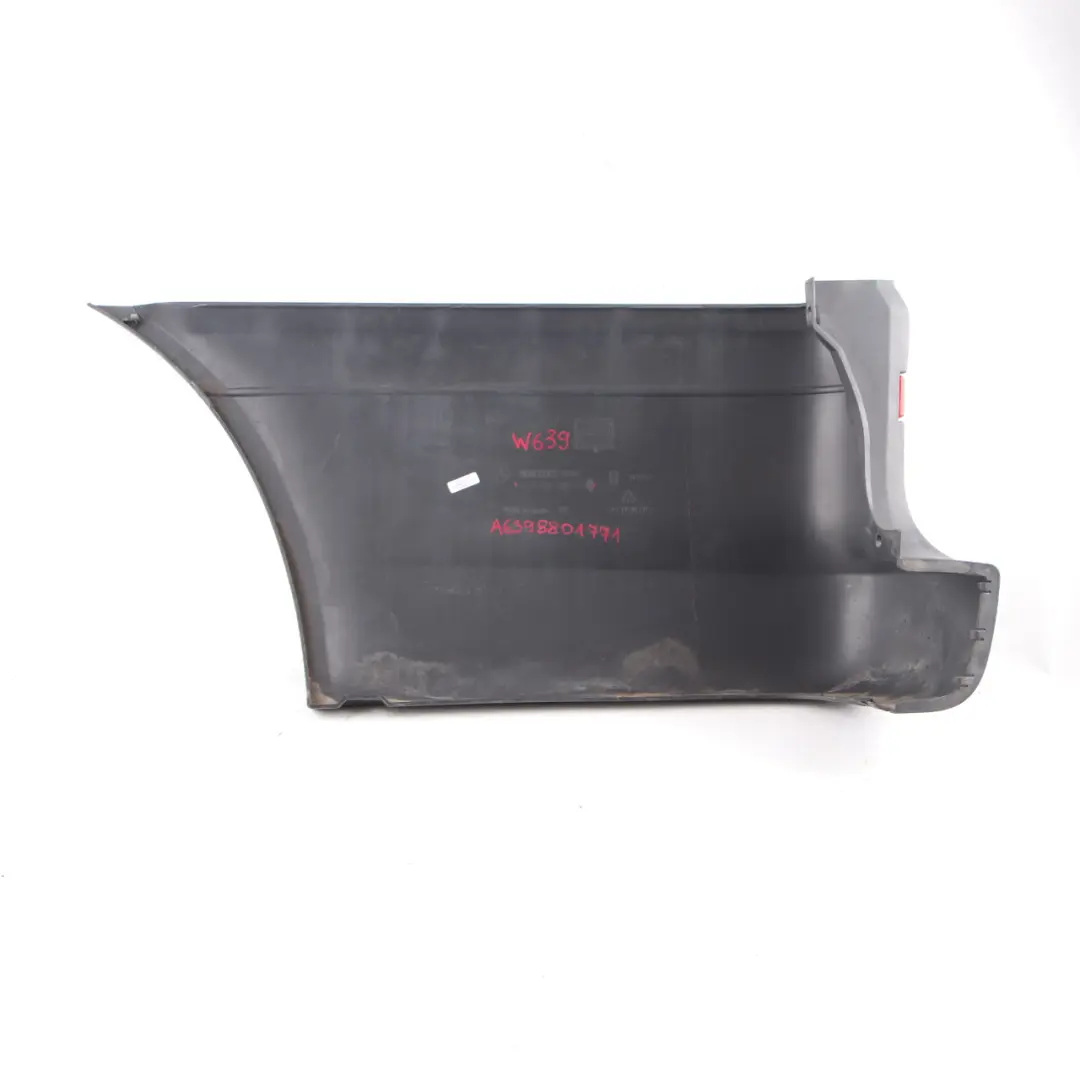Pare-chocs Arrière Coin Extérieur Droit pour Mercedes Vito W639 à propos du numéro de pièce A6398801771 Mercedes Vito W639 Pare-chocs Arrière Coin Extérieur Droit - SKU A6398801771 - Numéro de pièce A6398801771
