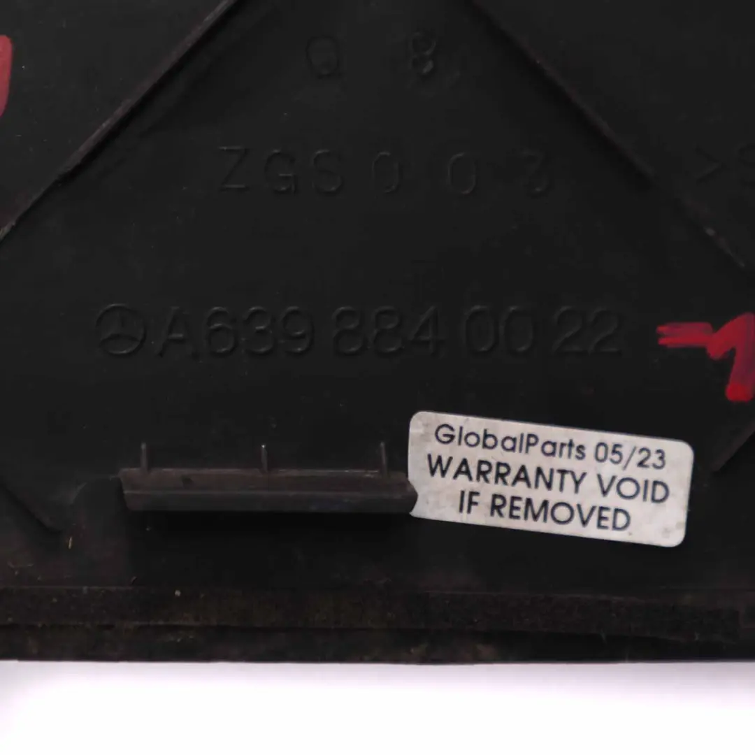 Mercedes Vito W639 Pollen Filter Air Flow Cover Trim Panel Grey - SKU A6398840022-1 - Part number A6398840022