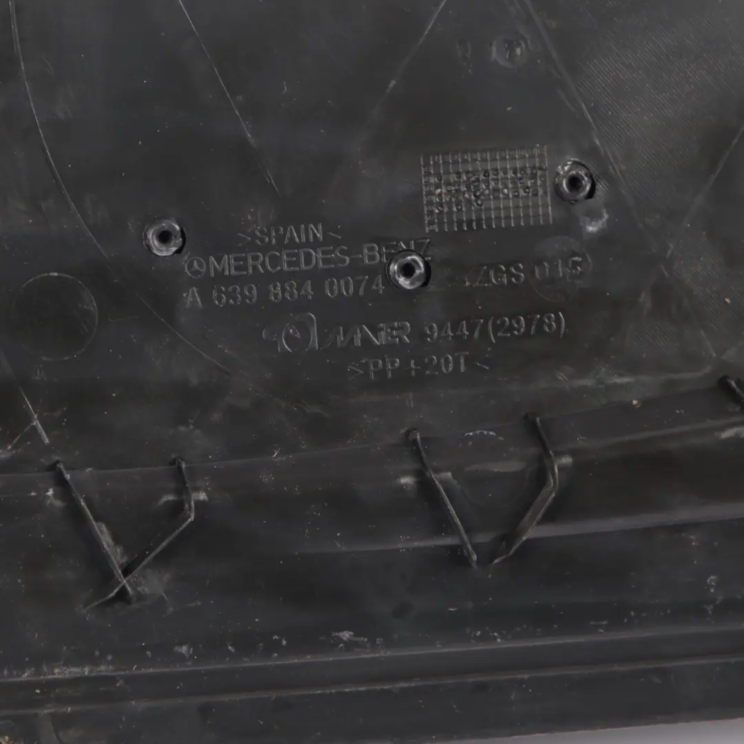 Mercedes W639 Panel frontal Cubierta parabrisas Cubierta parabrisas - SKU A6398840074 - Número de pieza A6398840074