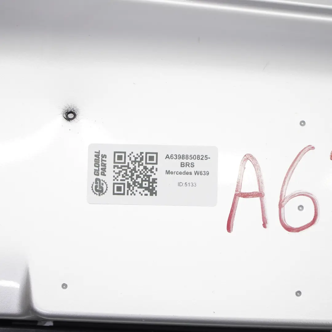 Front Bumper Trim Panel Covering Brilliant Silver - 9744 to Mercedes Vito W639 with Part number A6398850825 Mercedes Vito W639 Front Bumper Trim Panel Covering Brilliant Silver - 9744 - SKU A6398850825-BRS - Part number A6398850825