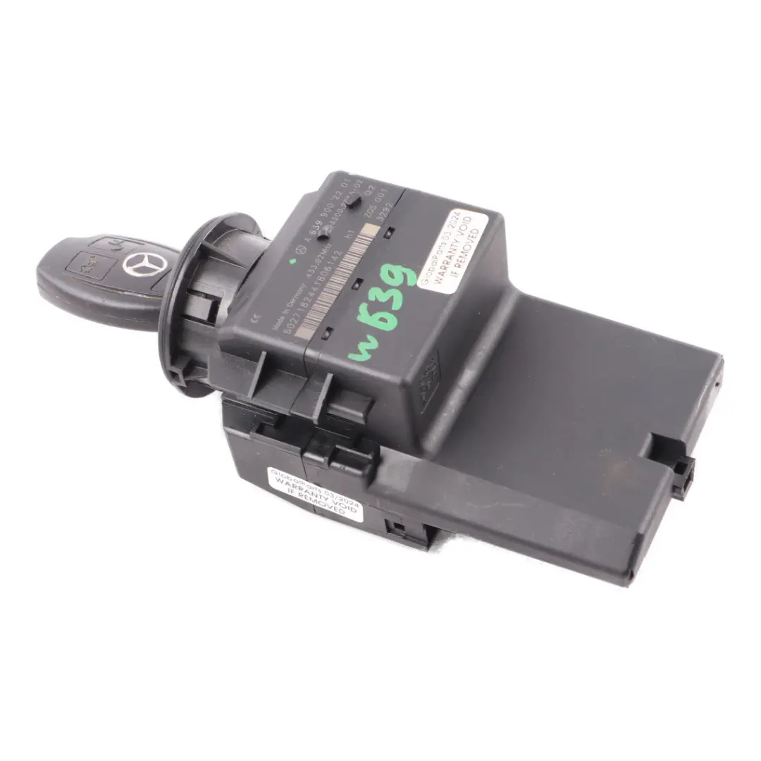 Mercedes Vito W639 Ignition Switch Barrel Lock Control Unit With Key - SKU A6399002201 - Part number A6399002201