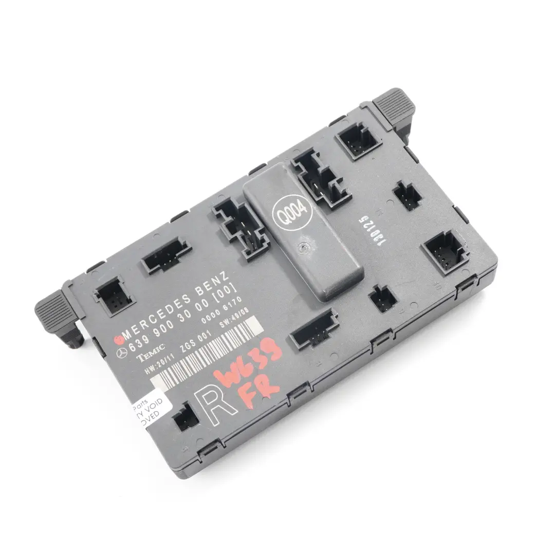  Modulo porta Mercedes Vito W639 anteriore destra Unità controllo ECU - SKU A6399003000 - Numero di parte A6398201226