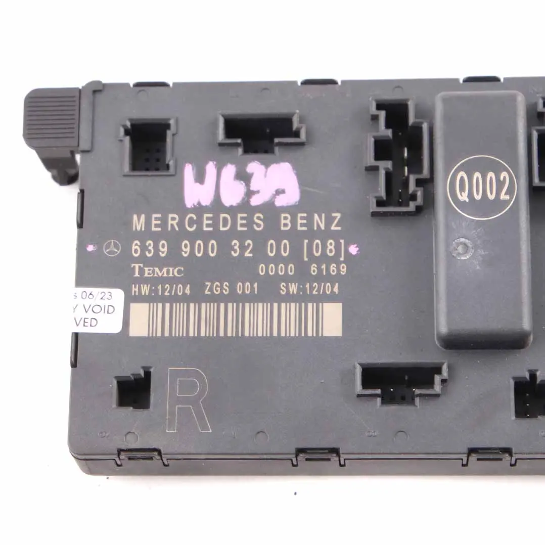 Mercedes Vito W639 Door Module Front Right O/S Control Unit ECU - SKU A6399003200 - Part number A6399003200