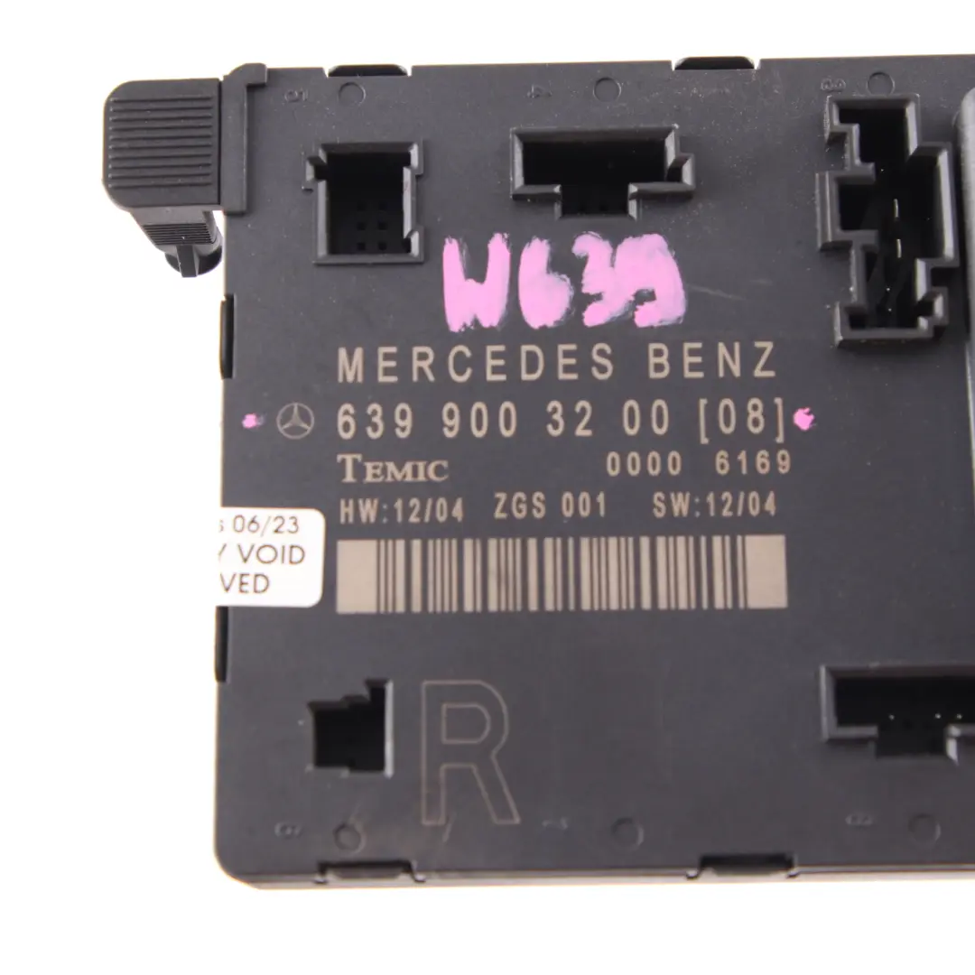 Mercedes Vito W639 Door Module Front Right O/S Control Unit ECU - SKU A6399003200 - Part number A6399003200