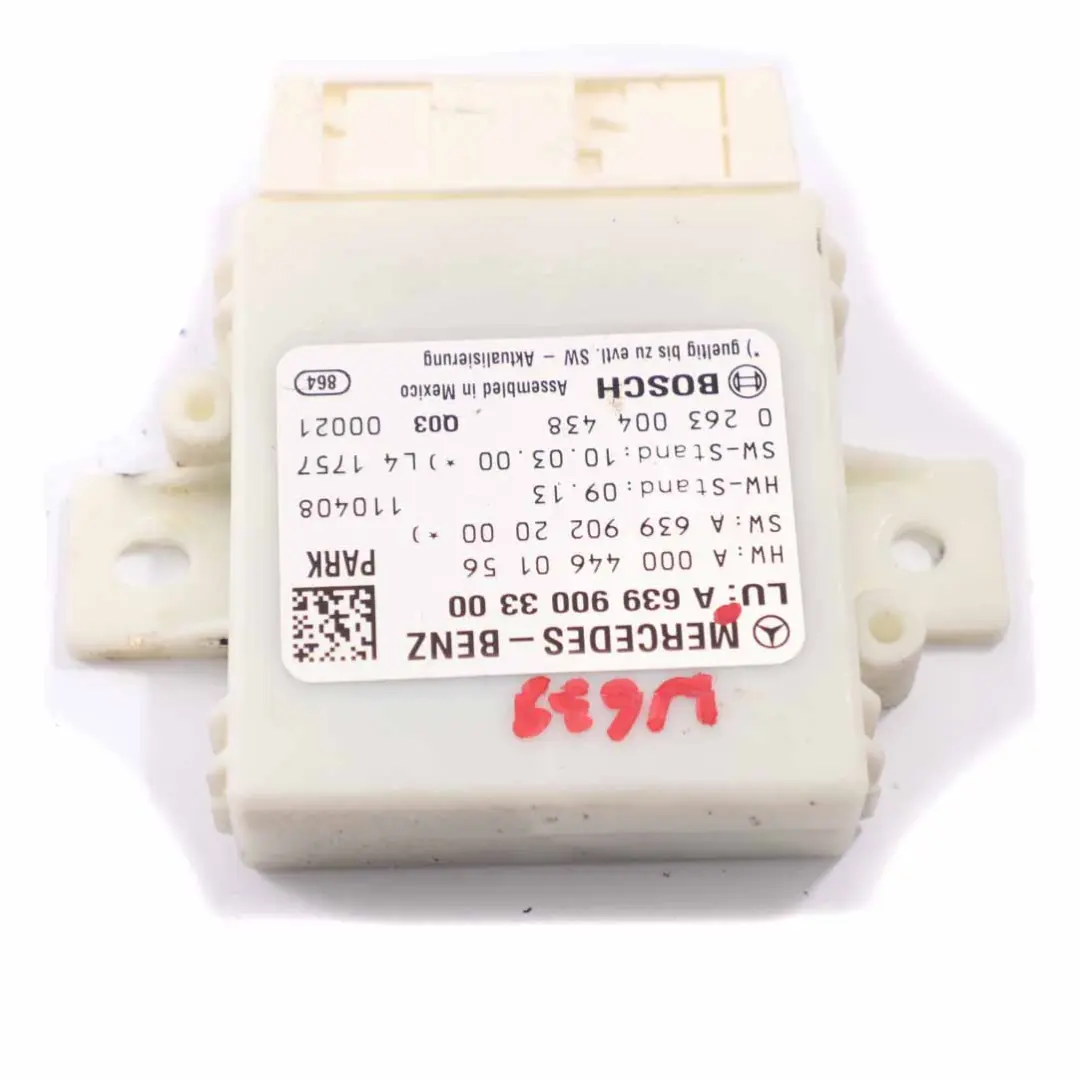 Module De Stationnement PDC Distance Control pour Mercedes Vito W639 à propos du numéro de pièce A6399003300 Mercedes Vito W639 Module De Stationnement PDC Distance Control - SKU A6399003300 - Numéro de pièce A6399003300