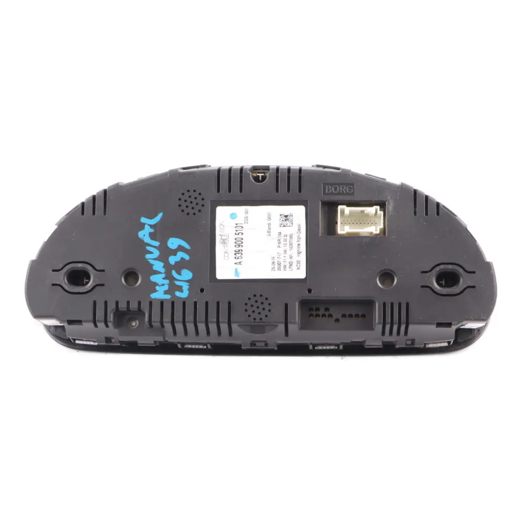 Instrument Cluster Speedometer MPH RPM Manual to Mercedes W639 Vito with Part number A6399005101 Mercedes W639 Vito Instrument Cluster Speedometer MPH RPM Manual - SKU A6399005101 - Part number A6399005101