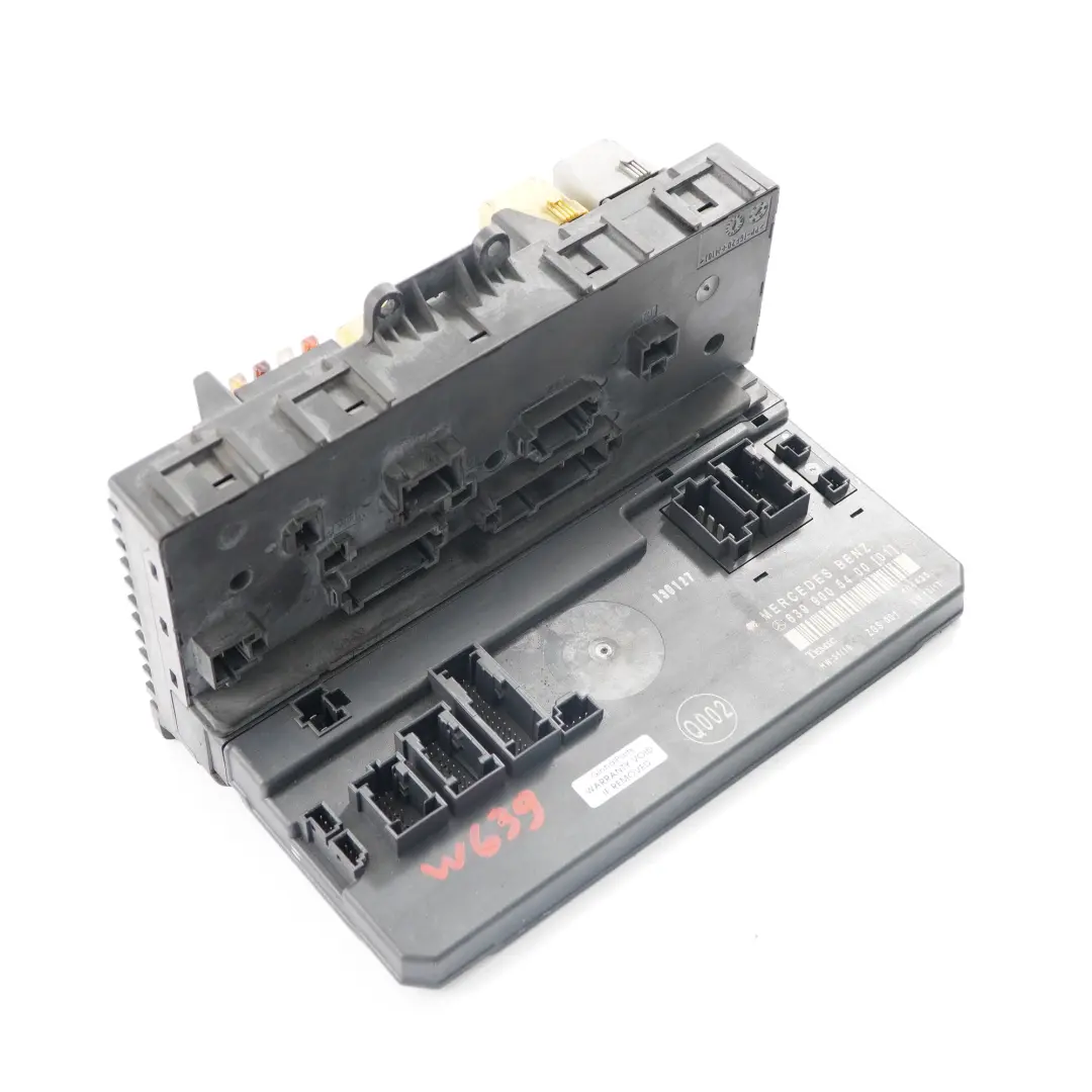 Fusibles Relé Unidad Control Módulo Eléctrico SAM para Mercedes Vito W639 con número de pieza A6399005400 Mercedes Vito W639 Fusibles Relé Unidad Control Módulo Eléctrico SAM - SKU A6399005400 - Número de pieza A6399005400