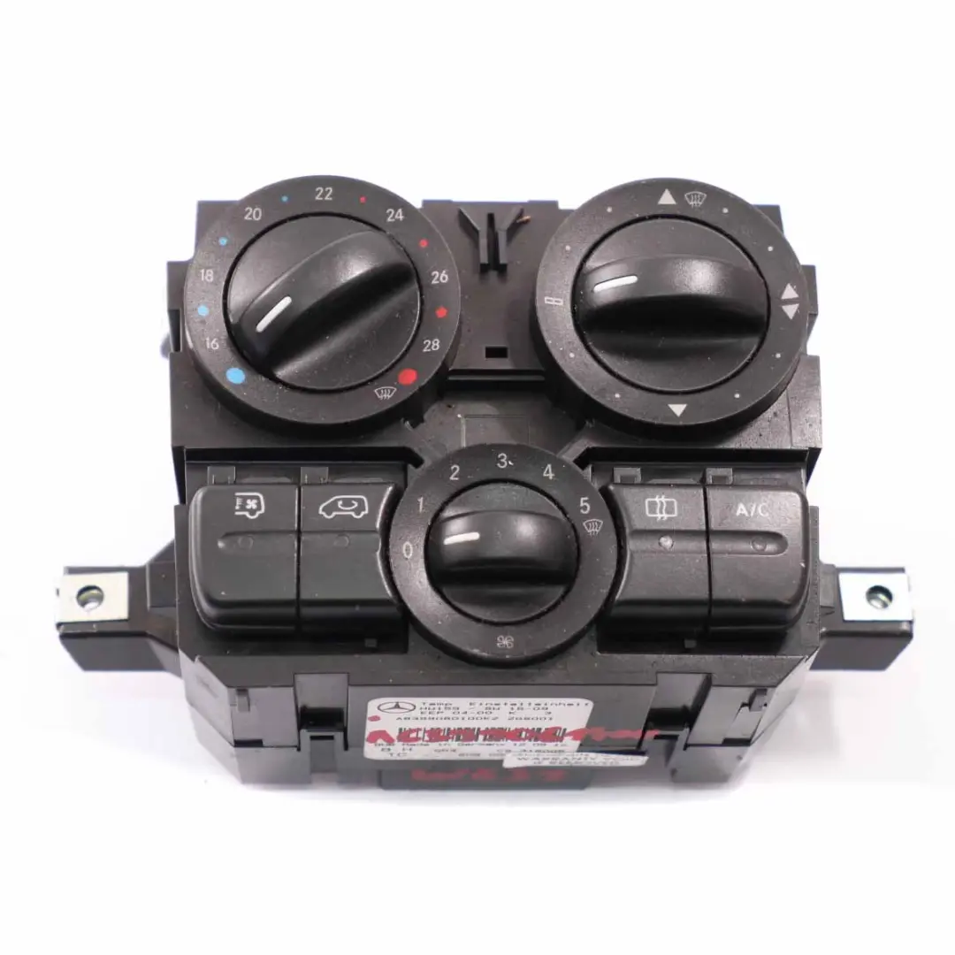 Clima Riscaldatore Centralina Interruttore per Mercedes Vito W639 AC con numero di parte A6399060100 Mercedes Vito W639 AC Clima Riscaldatore Centralina Interruttore - SKU A6399060100 - Numero di parte A6399060100