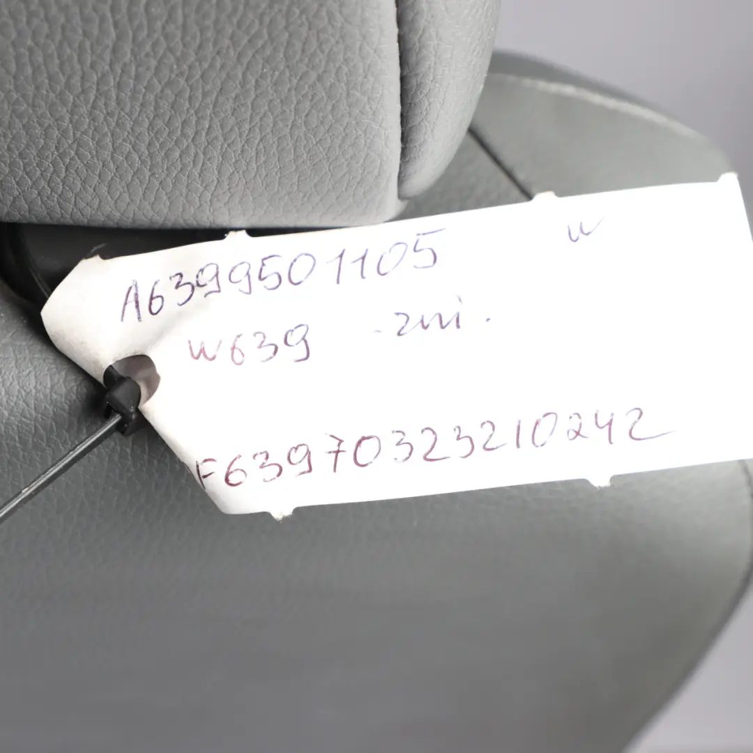 Mercedes Vito W639 Rear Seats Three Seater Seat Bench Backrest Standard Grey - SKU A6399501105 - Part number A6399501105