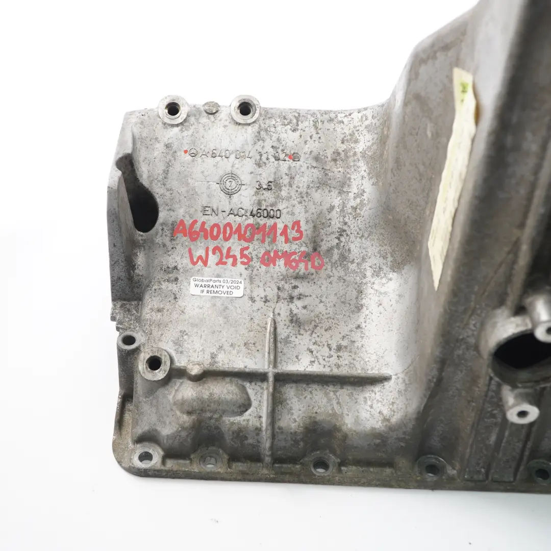 OM640 Engine Oil Pan to Mercedes W245 W169 Diesel Engine with Part number A6400101113 Mercedes W245 W169 Diesel Engine OM640 Engine Oil Pan - SKU A6400101113 - Part number A6400101113