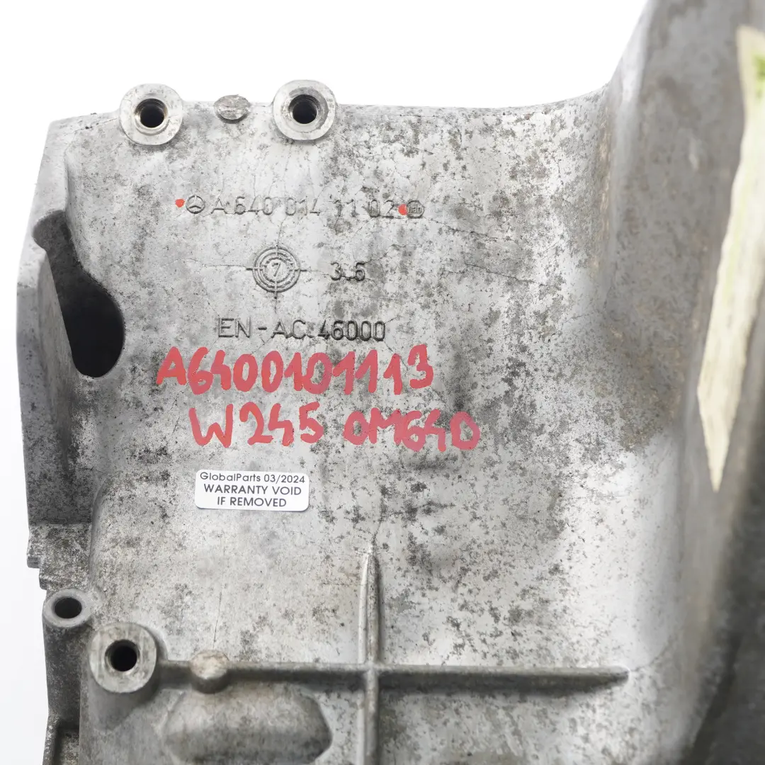 Mercedes W245 W169 motore diesel OM640 coppa olio motore - SKU A6400101113 - Numero di parte A6400101113