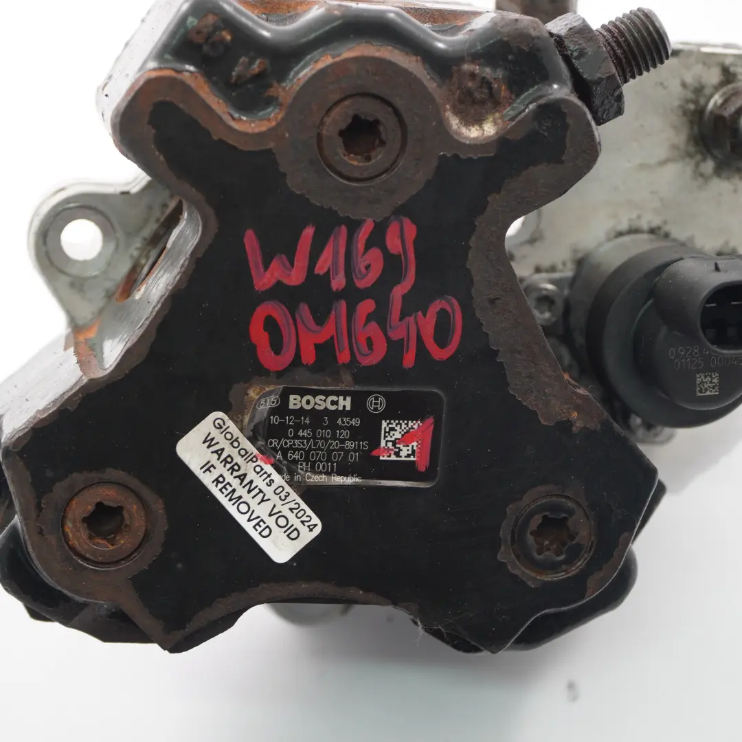 Mercedes W169 W245 OM640 Diesel Pompa iniezione carburante ad alta pressione - SKU A6400700701-1 - Numero di parte A6400700701
